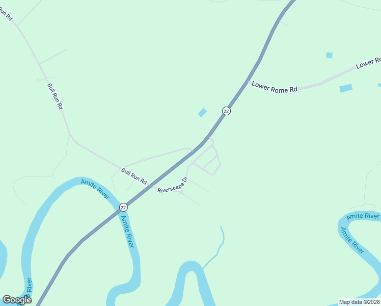 map of restaurants, bars, coffee shops, grocery stores, and more near 26235 Louisiana 22 in Springfield