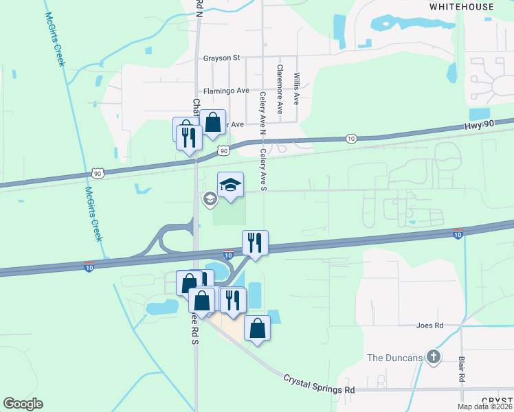 map of restaurants, bars, coffee shops, grocery stores, and more near 212 Celery Avenue South in Jacksonville