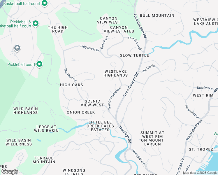 map of restaurants, bars, coffee shops, grocery stores, and more near 2004 South Oak Canyon Road in Austin
