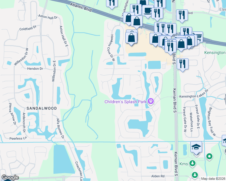 map of restaurants, bars, coffee shops, grocery stores, and more near 1979 North Star Lane in Jacksonville