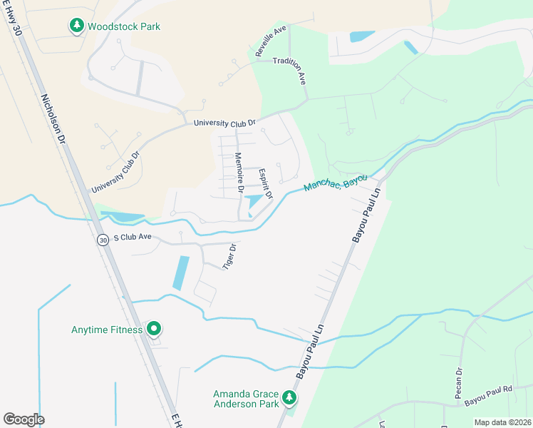 map of restaurants, bars, coffee shops, grocery stores, and more near 2943 Rue D Orleans in Baton Rouge