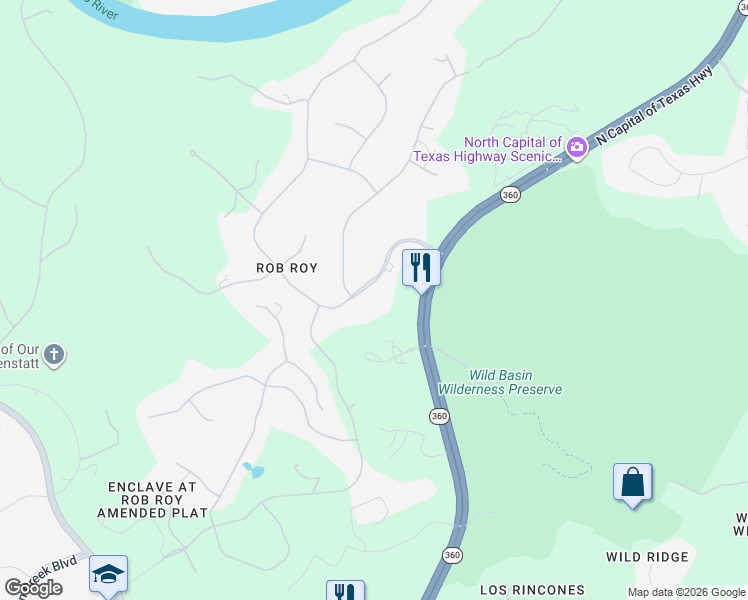 map of restaurants, bars, coffee shops, grocery stores, and more near 16 Pascal Lane in Austin