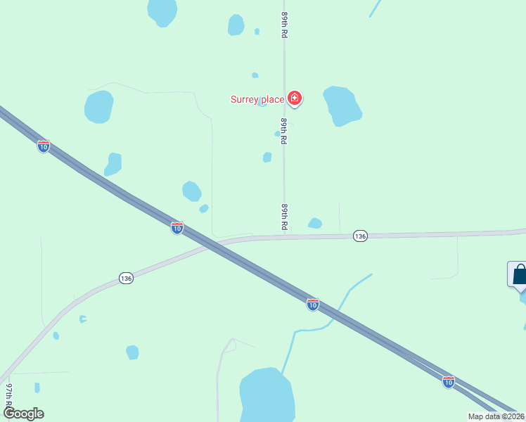 map of restaurants, bars, coffee shops, grocery stores, and more near 7478 89th Road in Live Oak