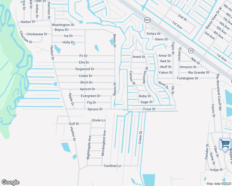 map of restaurants, bars, coffee shops, grocery stores, and more near 18817 Peachtree Drive in Bay St. Louis