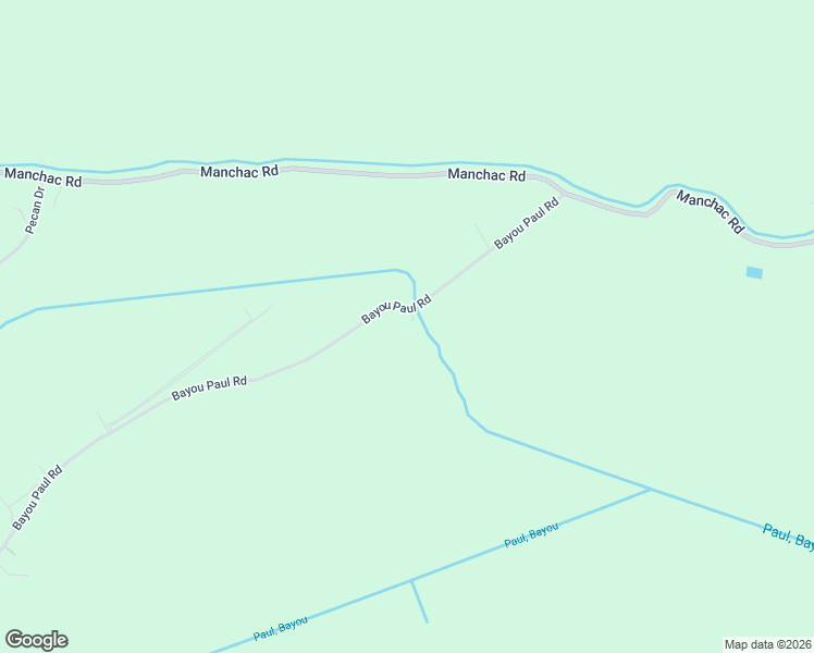 map of restaurants, bars, coffee shops, grocery stores, and more near 7490 Bayou Paul Road in Saint Gabriel