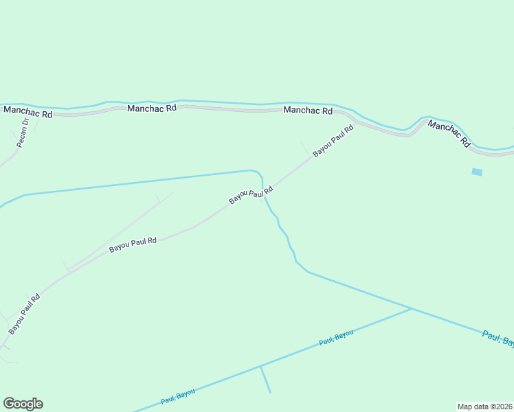 map of restaurants, bars, coffee shops, grocery stores, and more near 7490 Bayou Paul Road in Saint Gabriel