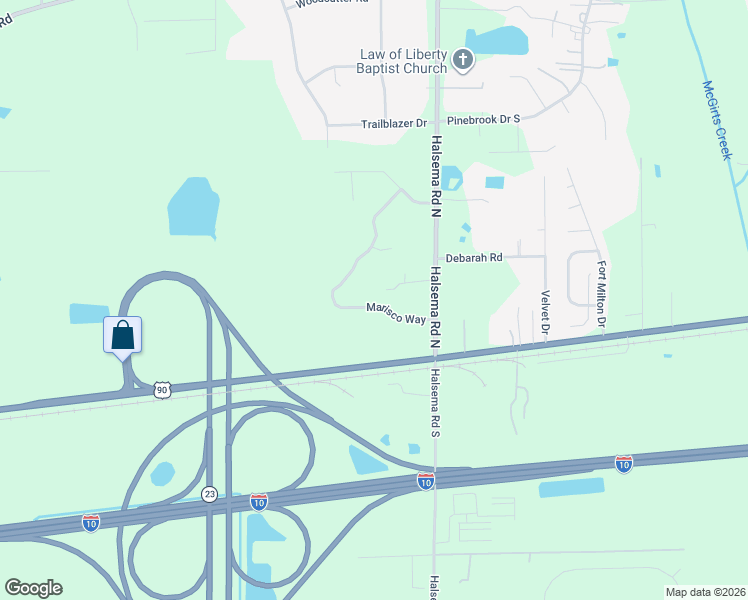 map of restaurants, bars, coffee shops, grocery stores, and more near 98 Marisco Way in Jacksonville