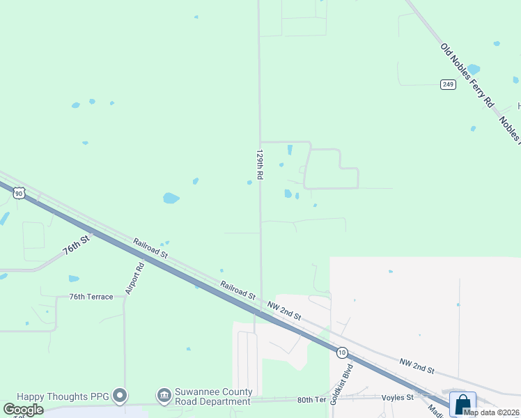 map of restaurants, bars, coffee shops, grocery stores, and more near 7288 129th Road in Live Oak