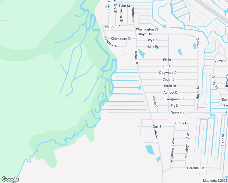 map of restaurants, bars, coffee shops, grocery stores, and more near 6107 5th Street in Bay Saint Louis