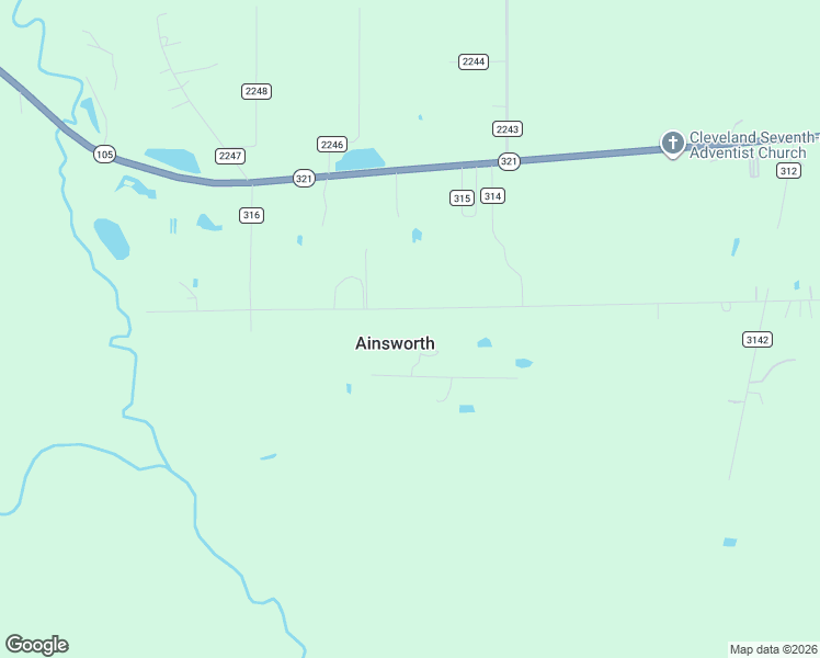 map of restaurants, bars, coffee shops, grocery stores, and more near 400 County Road 3141 in Cleveland