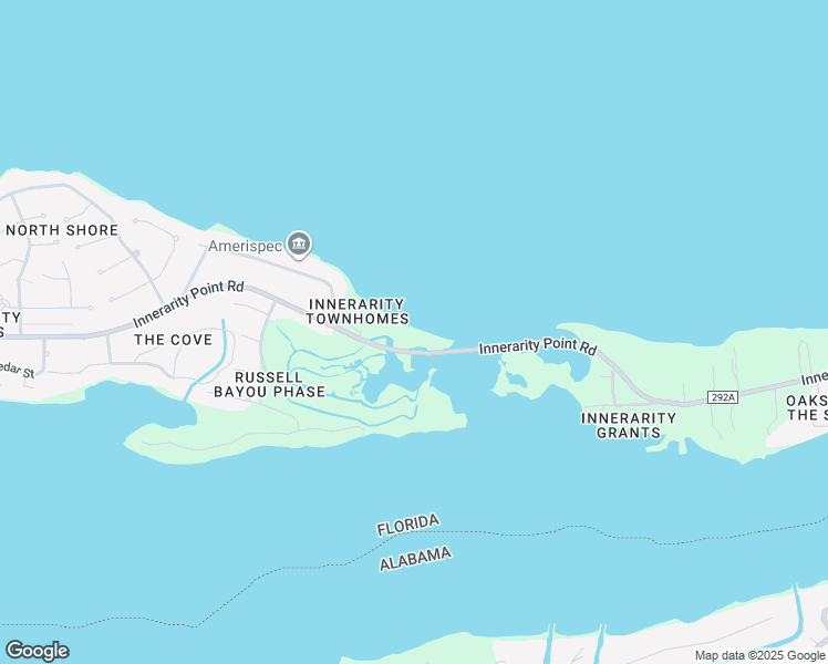map of restaurants, bars, coffee shops, grocery stores, and more near 15960 Innerarity Point Road in Pensacola