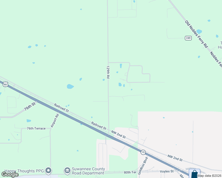 map of restaurants, bars, coffee shops, grocery stores, and more near 7288 129th Road in Live Oak