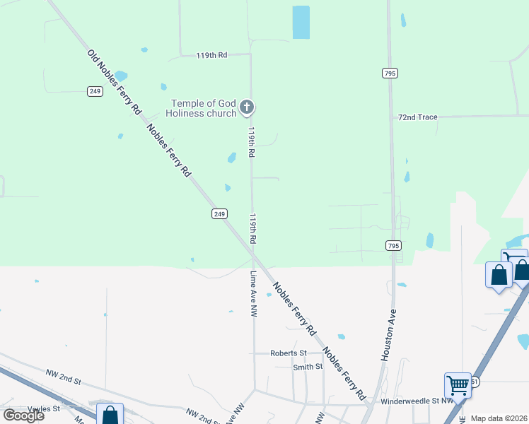 map of restaurants, bars, coffee shops, grocery stores, and more near 7414 119th Rd in Live Oak