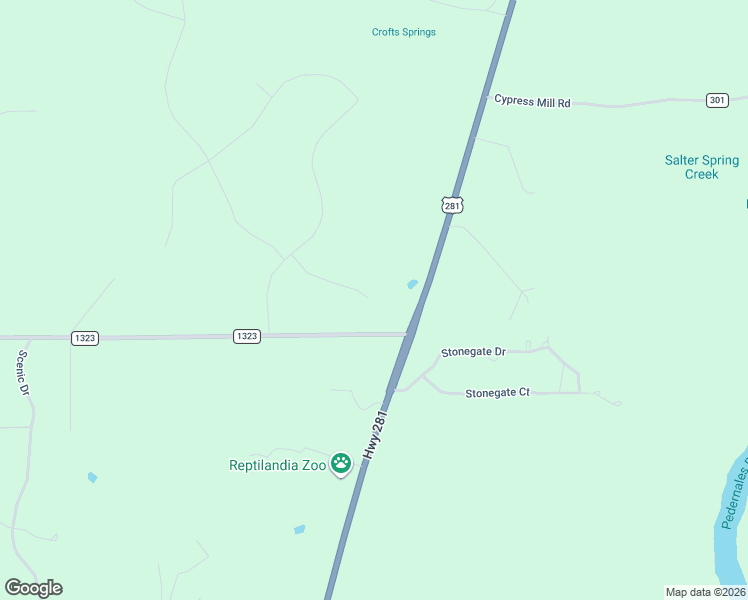 map of restaurants, bars, coffee shops, grocery stores, and more near 245 Ranch to Market Road 1323 in Johnson City