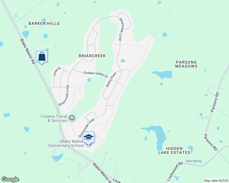 map of restaurants, bars, coffee shops, grocery stores, and more near 13608 Briarcreek Loop in Manor