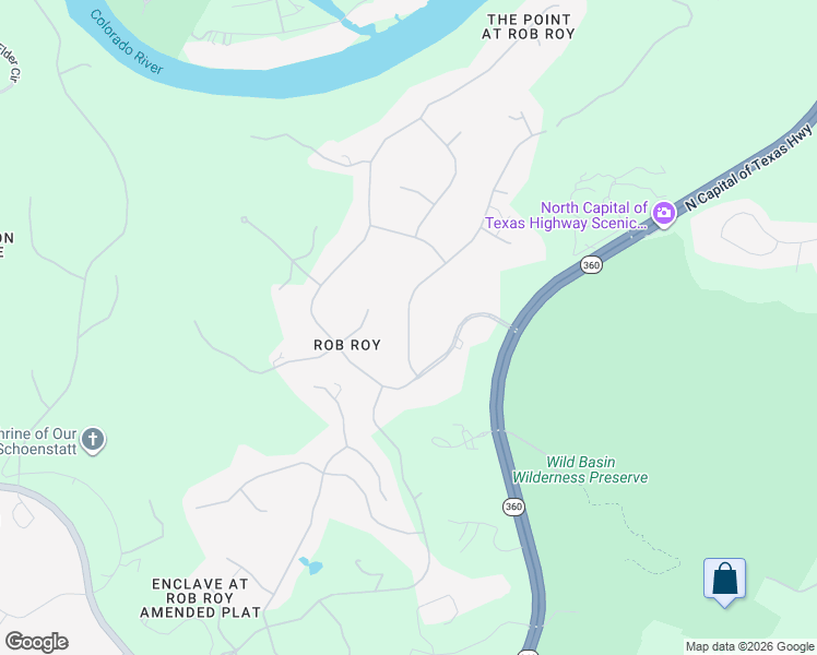 map of restaurants, bars, coffee shops, grocery stores, and more near Saint Stephens School Road in Travis County