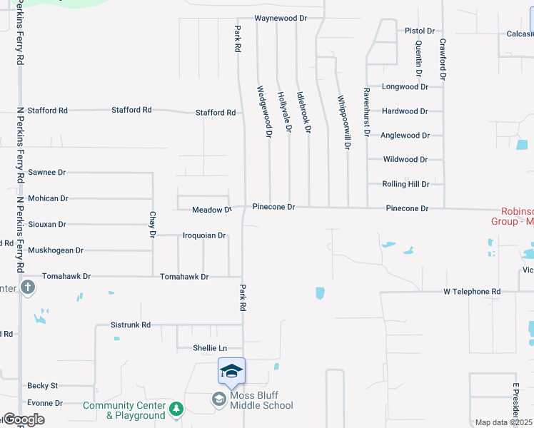 map of restaurants, bars, coffee shops, grocery stores, and more near 901 Pinecone Dr in Lake Charles