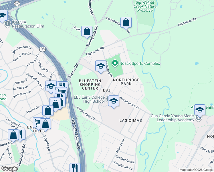 map of restaurants, bars, coffee shops, grocery stores, and more near in Austin