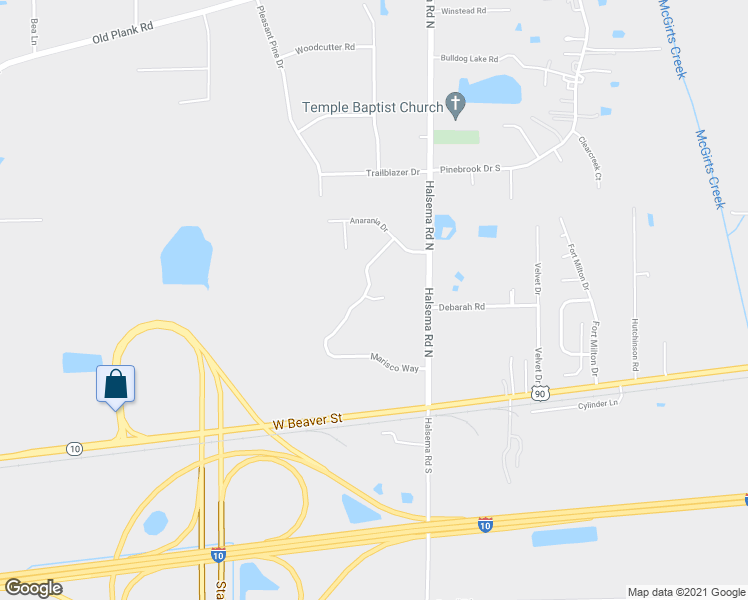 map of restaurants, bars, coffee shops, grocery stores, and more near 12352 Morrillo Court in Jacksonville