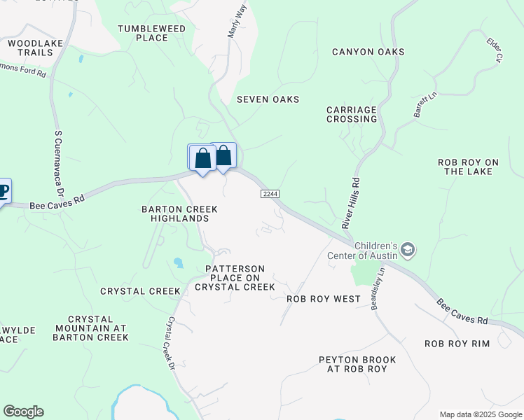 map of restaurants, bars, coffee shops, grocery stores, and more near 8701 Bee Cave Road in Austin