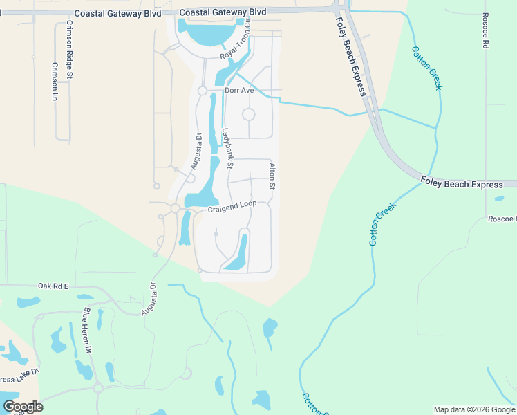 map of restaurants, bars, coffee shops, grocery stores, and more near 4049 Greenan Way in Gulf Shores