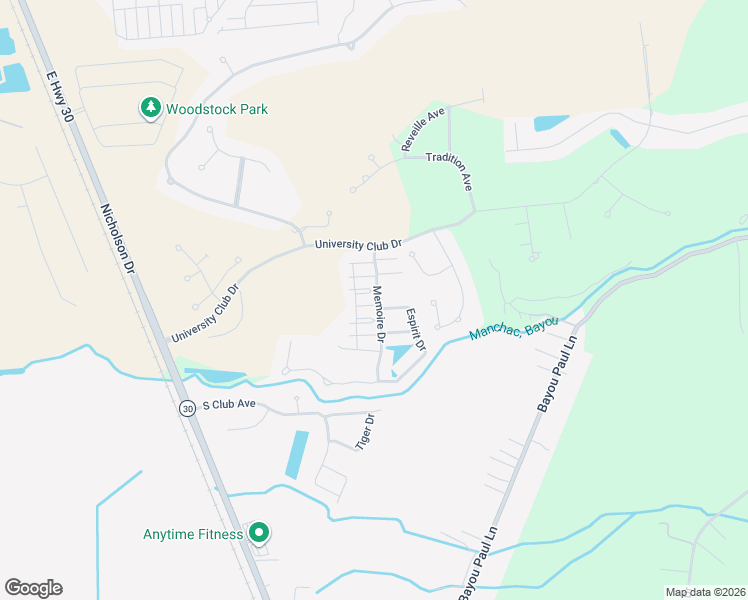 map of restaurants, bars, coffee shops, grocery stores, and more near 3036 Lac D or Avenue in Baton Rouge