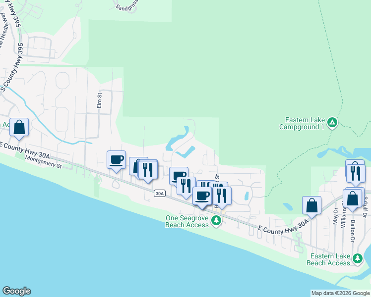map of restaurants, bars, coffee shops, grocery stores, and more near 300 Somerset Bridge Road in Santa Rosa Beach