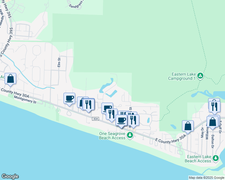 map of restaurants, bars, coffee shops, grocery stores, and more near 312 Somerset Bridge Road in Santa Rosa Beach