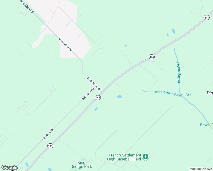 map of restaurants, bars, coffee shops, grocery stores, and more near 18669 Louisiana 444 in Livingston