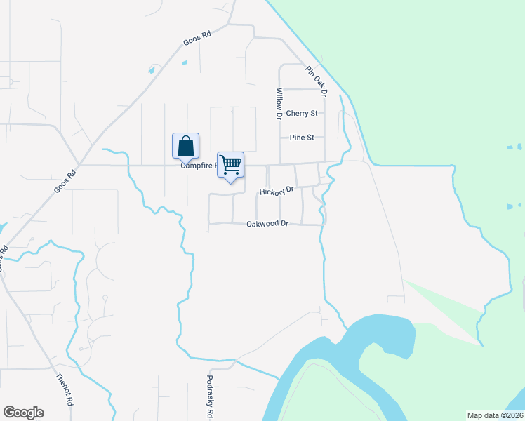 map of restaurants, bars, coffee shops, grocery stores, and more near 935 Hickory Drive in Lake Charles