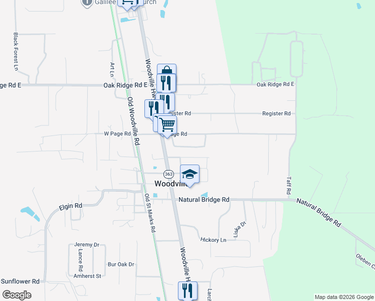 map of restaurants, bars, coffee shops, grocery stores, and more near 1915 Shadyside Circle in Tallahassee