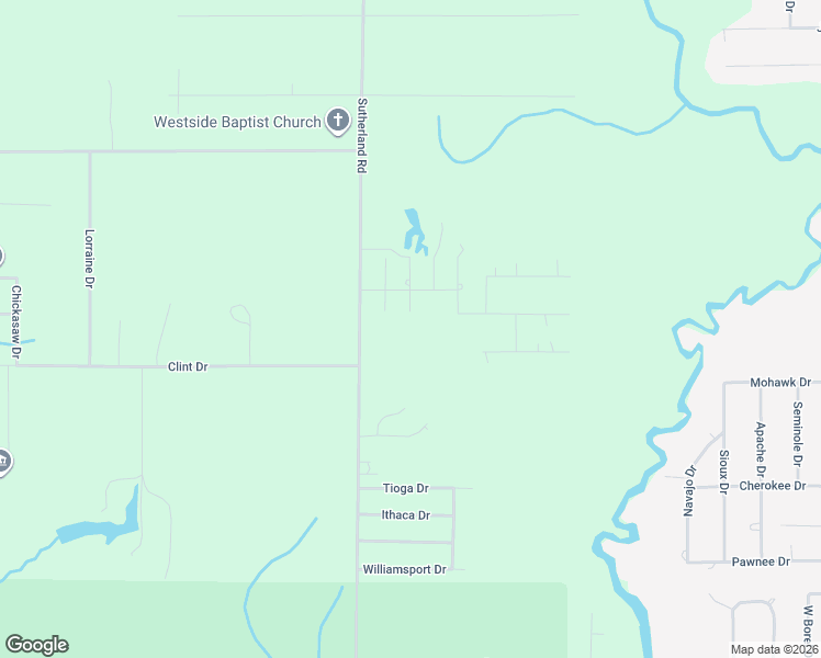 map of restaurants, bars, coffee shops, grocery stores, and more near 1106 Sutherland Road in Lake Charles