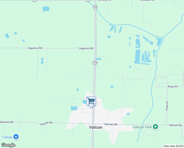 map of restaurants, bars, coffee shops, grocery stores, and more near 189-1139 Highway 93 in Carencro