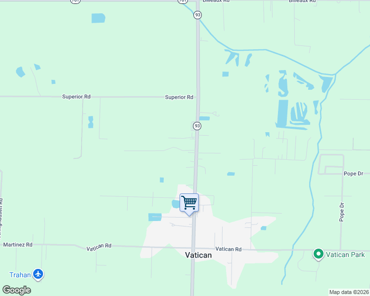 map of restaurants, bars, coffee shops, grocery stores, and more near 189-1139 Highway 93 in Carencro