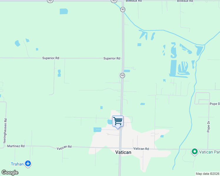 map of restaurants, bars, coffee shops, grocery stores, and more near 229 Louisiana 93 in Carencro