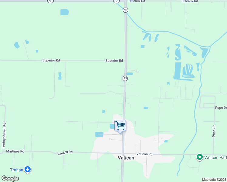 map of restaurants, bars, coffee shops, grocery stores, and more near 229 Louisiana 93 in Carencro