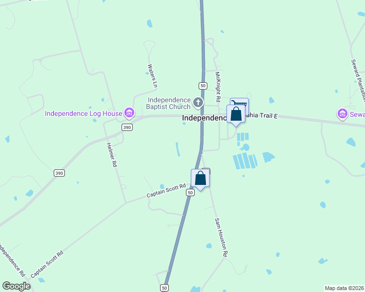 map of restaurants, bars, coffee shops, grocery stores, and more near 10301 Farm to Market 50 in Brenham