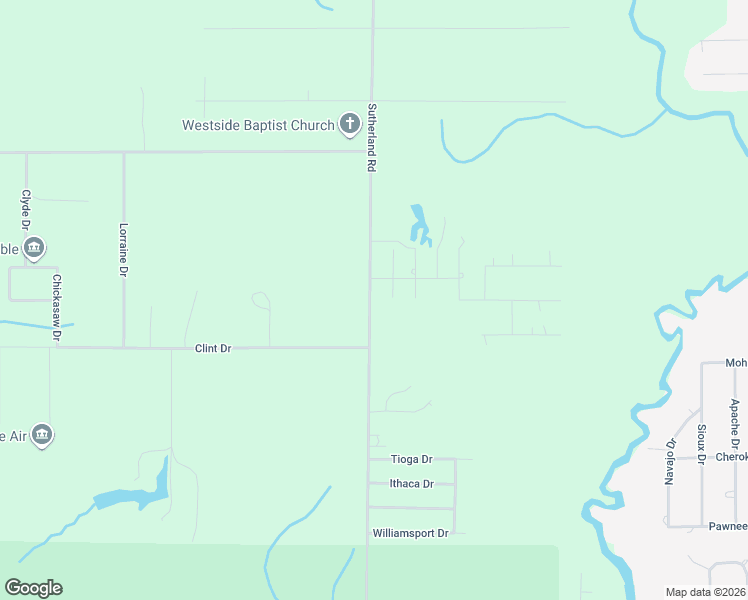 map of restaurants, bars, coffee shops, grocery stores, and more near 1106 Sutherland Road in Lake Charles