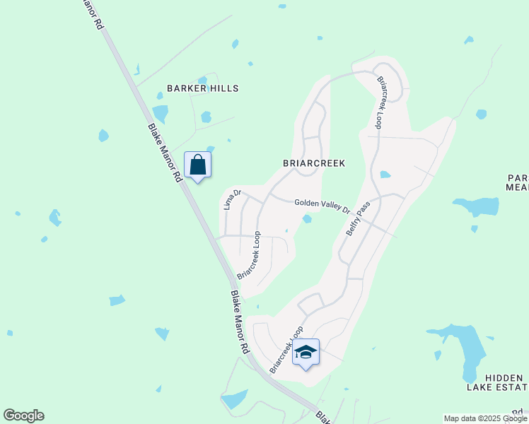 map of restaurants, bars, coffee shops, grocery stores, and more near 11709 Briarcreek Loop in Manor