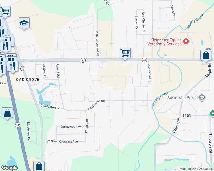 map of restaurants, bars, coffee shops, grocery stores, and more near in Ascension Parish