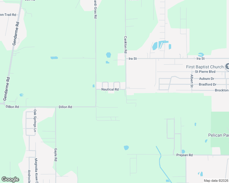 map of restaurants, bars, coffee shops, grocery stores, and more near 134 Nautical Road in Carencro