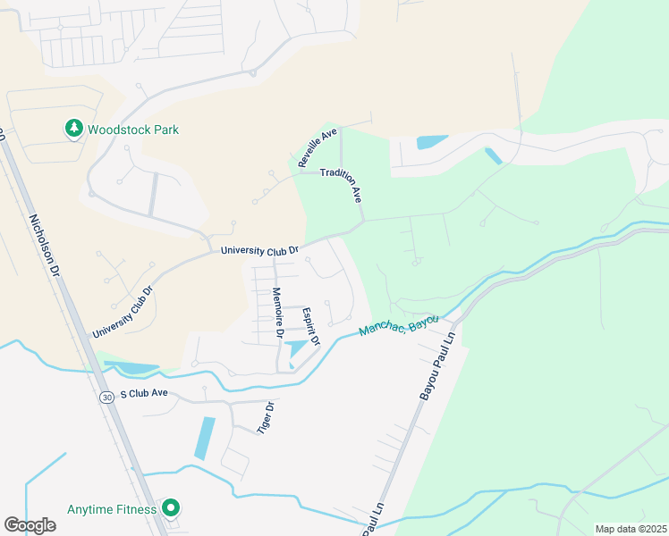 map of restaurants, bars, coffee shops, grocery stores, and more near 15237 Campanile Court in Baton Rouge