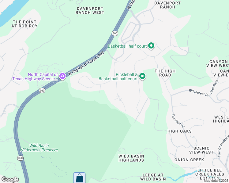 map of restaurants, bars, coffee shops, grocery stores, and more near 1814 Canonero Drive in Austin