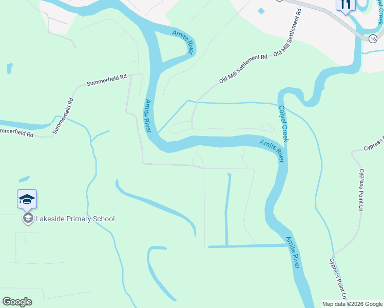 map of restaurants, bars, coffee shops, grocery stores, and more near 17266 Summerfield South Road in Prairieville