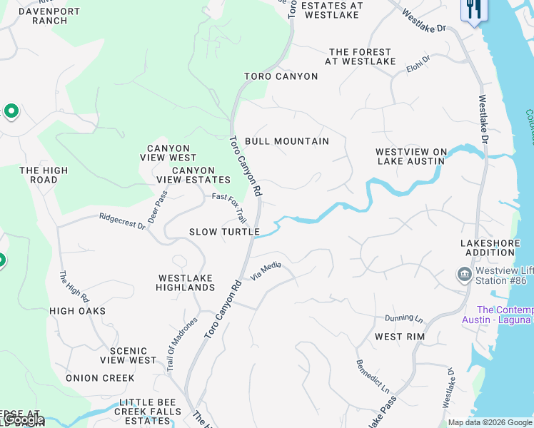 map of restaurants, bars, coffee shops, grocery stores, and more near 4707 Peace Pipe Path in Austin
