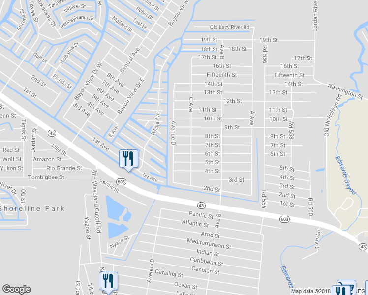 map of restaurants, bars, coffee shops, grocery stores, and more near 4178 7th Street in Bay Saint Louis