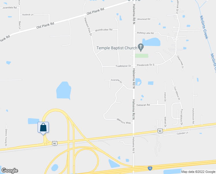map of restaurants, bars, coffee shops, grocery stores, and more near 262 Capiso Court in Jacksonville