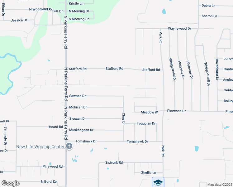 map of restaurants, bars, coffee shops, grocery stores, and more near 1258 Sawnee Drive in Lake Charles