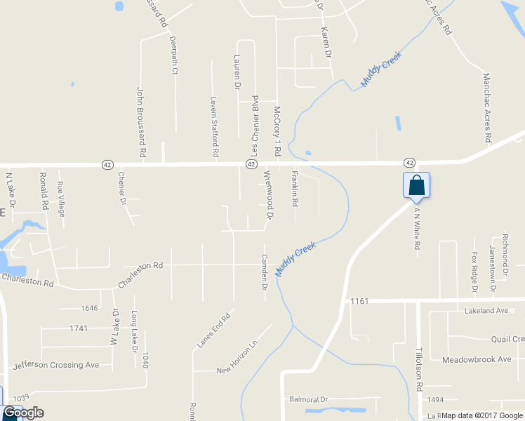 map of restaurants, bars, coffee shops, grocery stores, and more near 38562 Cardinal Court in Prairieville
