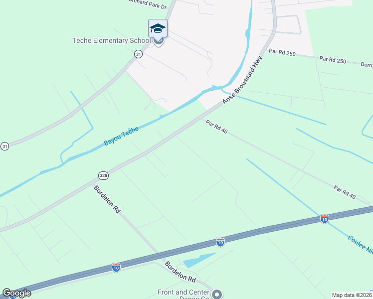 map of restaurants, bars, coffee shops, grocery stores, and more near 1020 Semere Road in Breaux Bridge
